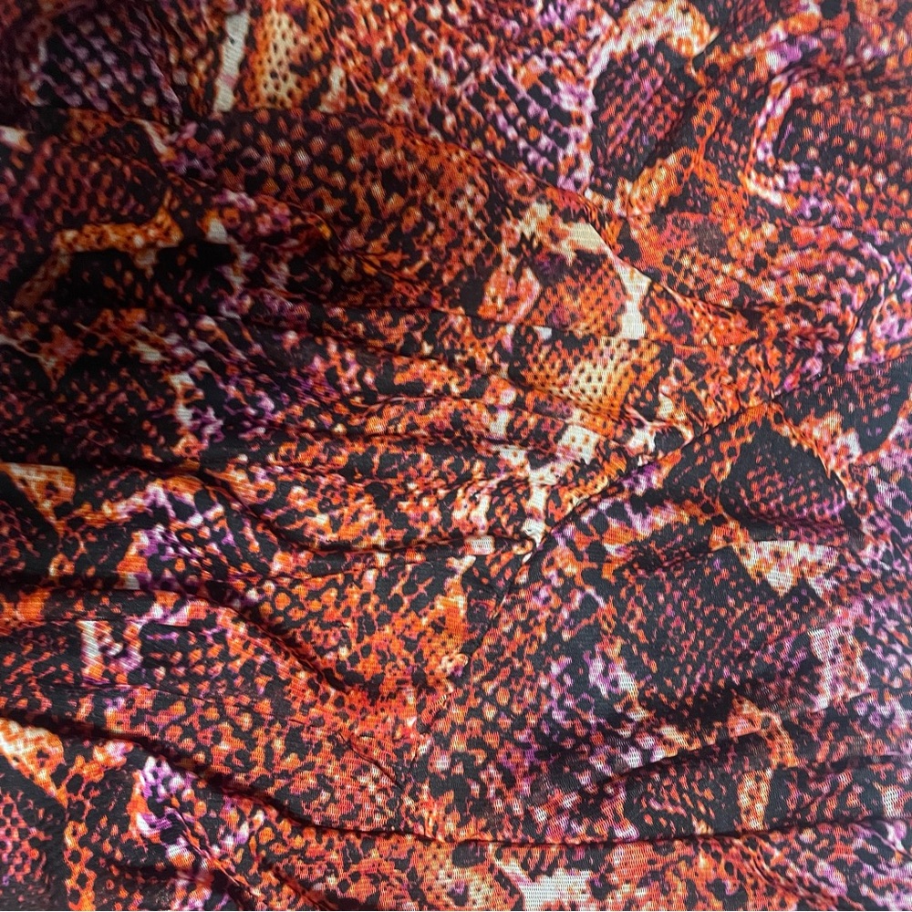 Y2K Arden B Fitted Strapless Dress Colorful Snake Print Size XL - Picture 2 of 4